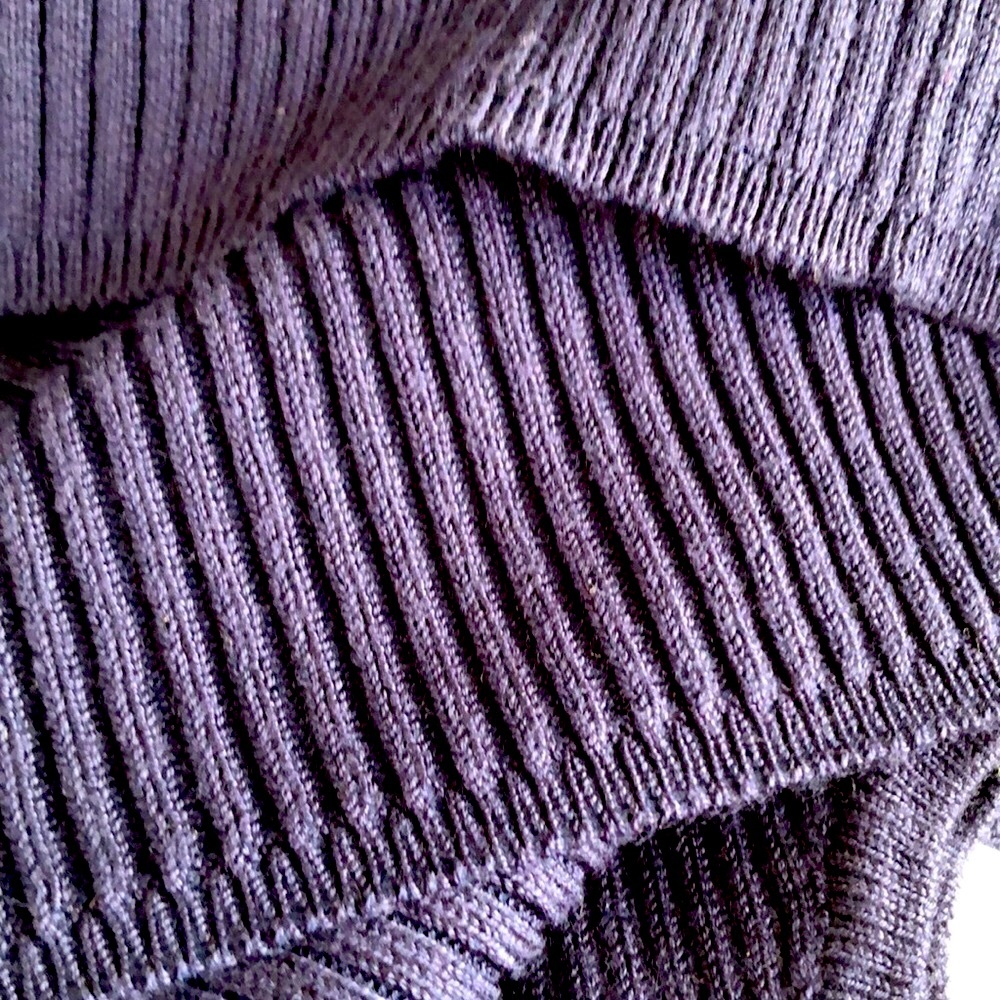 FRESHMAN (S)BohoRibbedOpen TwistBack MidiKnit Side Slit Pullover